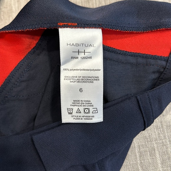 Habitual trousers in navy with red side strap size 6 - Picture 9 of 9